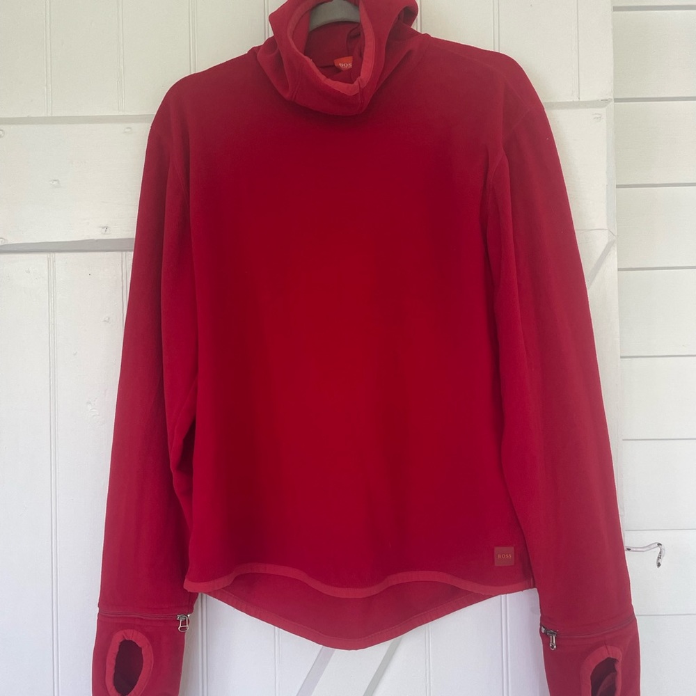 Hugo Boss Men's Agility Performance Athletic Sweatshirt/Hood+Face Protection